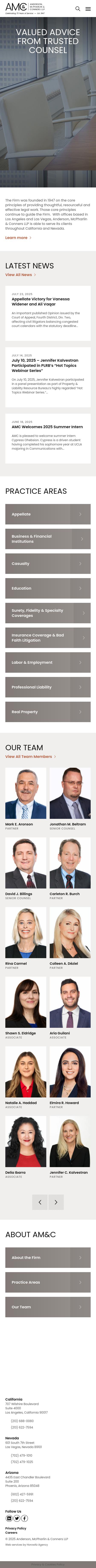 Anderson, McPharlin & Conners, LLP - Las Vegas NV Lawyers