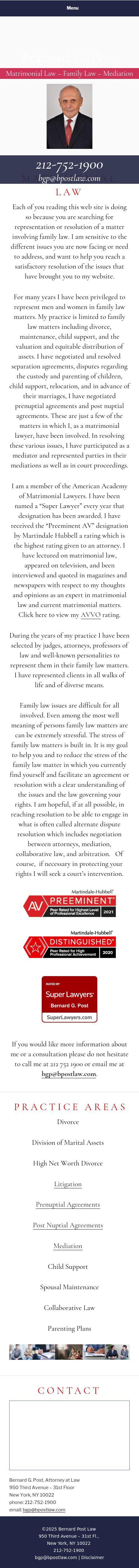 Bernard G. Post, LLP - New York NY Lawyers