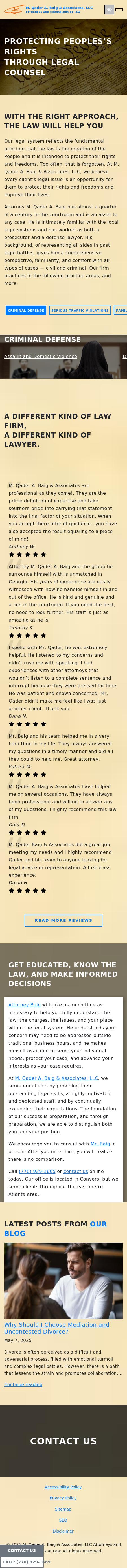 M. Qader A. Baig & Associates, LLC - Conyers GA Lawyers