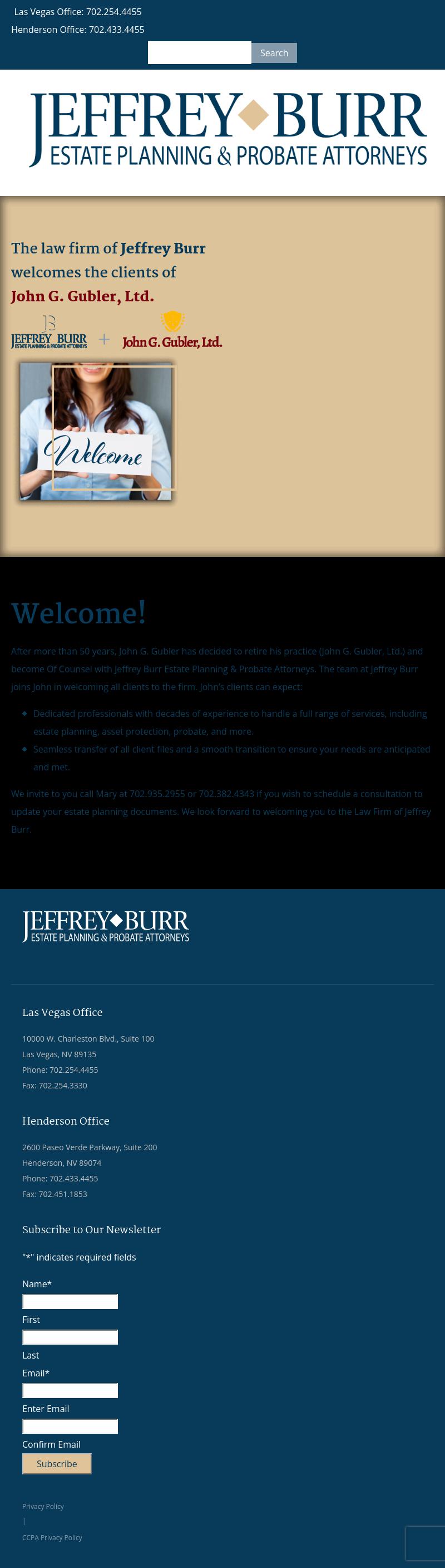John G. Gubler Law Office - Las Vegas NV Lawyers
