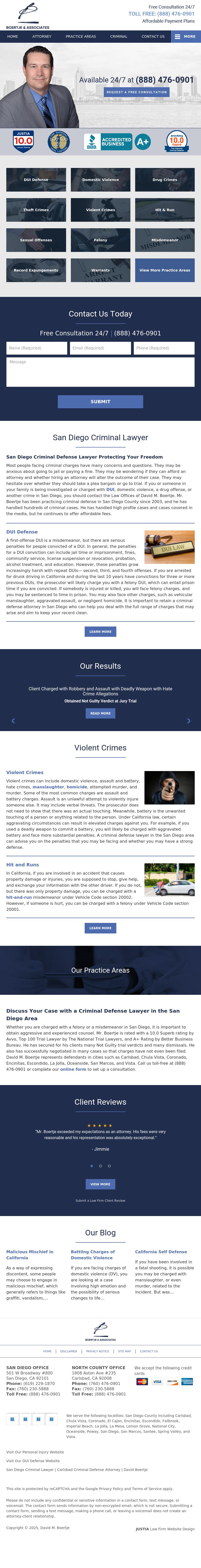 Law Offices of David M. Boertje - San Diego CA Lawyers