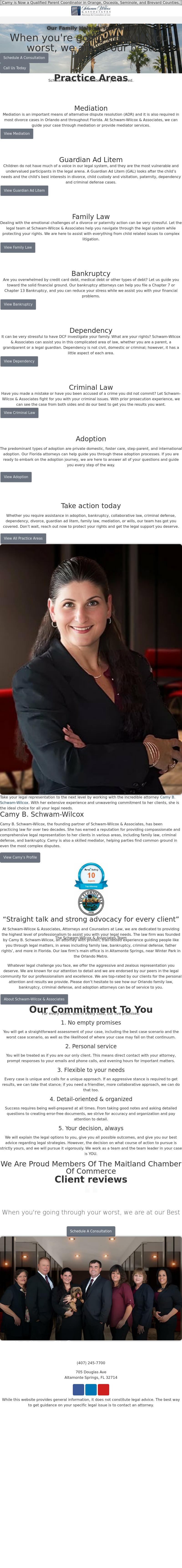 Schwam-Wilcox & Associates, Attorneys and Counselors at Law - Kissimmee FL Lawyers